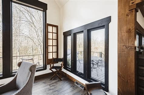 windows with black interior trim